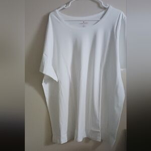 Woman Within Classic White Basic Women's Top Shirt 2x A-1